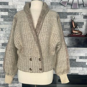 Fitzpatrick Wool Collared V Neck Cardigan Sweater Women’s Size M ?